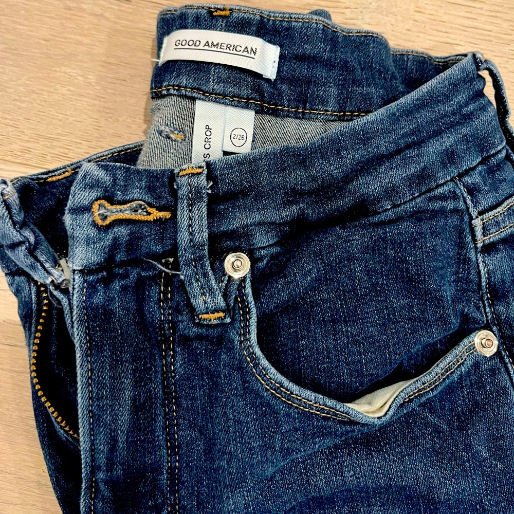 Good American good legs crop jeans